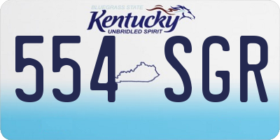 KY license plate 554SGR