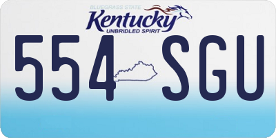 KY license plate 554SGU