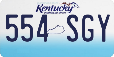 KY license plate 554SGY