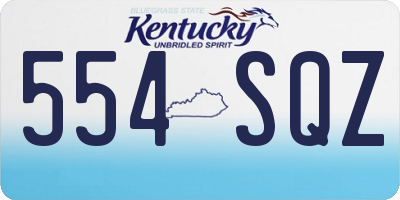 KY license plate 554SQZ