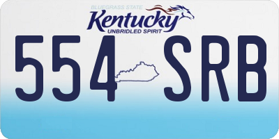KY license plate 554SRB