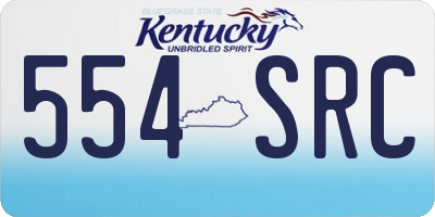 KY license plate 554SRC