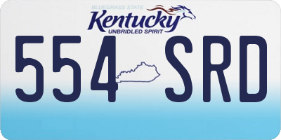 KY license plate 554SRD