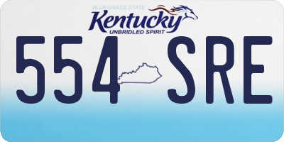 KY license plate 554SRE