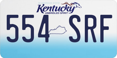 KY license plate 554SRF