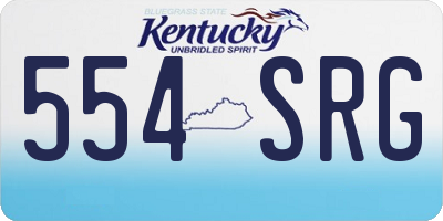 KY license plate 554SRG