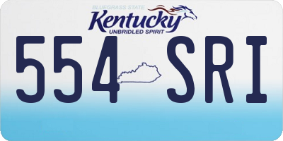 KY license plate 554SRI
