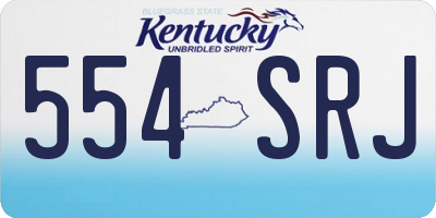 KY license plate 554SRJ