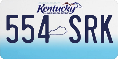 KY license plate 554SRK