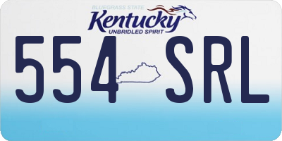 KY license plate 554SRL