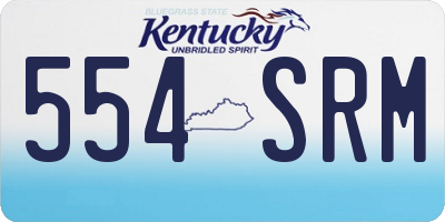 KY license plate 554SRM