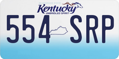KY license plate 554SRP