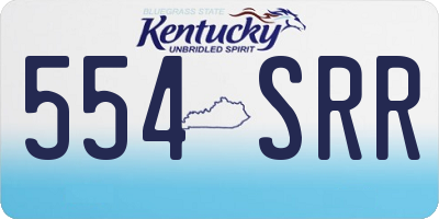 KY license plate 554SRR