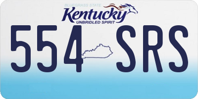 KY license plate 554SRS
