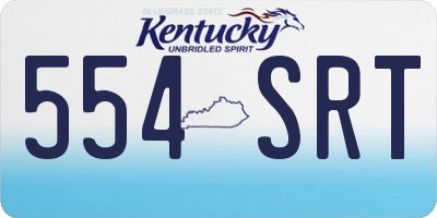 KY license plate 554SRT