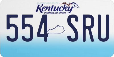 KY license plate 554SRU