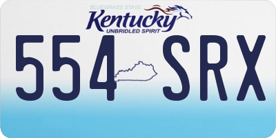 KY license plate 554SRX
