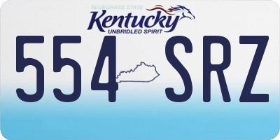 KY license plate 554SRZ
