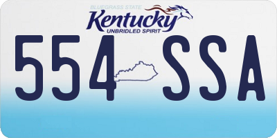 KY license plate 554SSA