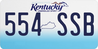 KY license plate 554SSB