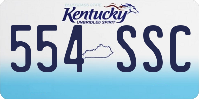 KY license plate 554SSC