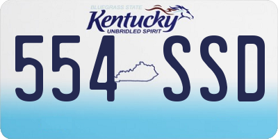 KY license plate 554SSD