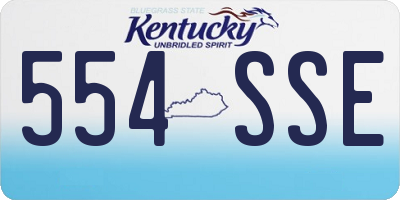 KY license plate 554SSE