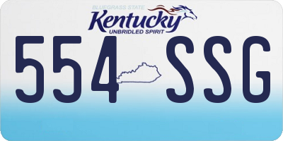 KY license plate 554SSG