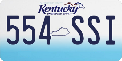 KY license plate 554SSI