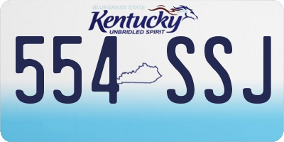 KY license plate 554SSJ