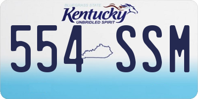 KY license plate 554SSM