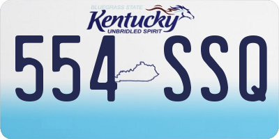 KY license plate 554SSQ