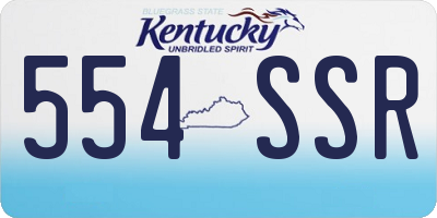 KY license plate 554SSR