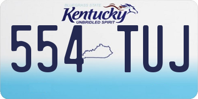 KY license plate 554TUJ