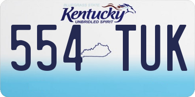 KY license plate 554TUK