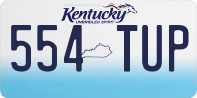 KY license plate 554TUP