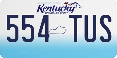 KY license plate 554TUS