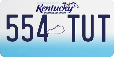 KY license plate 554TUT