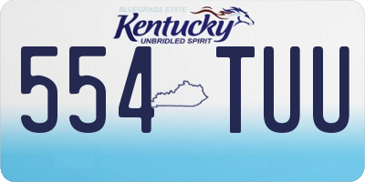 KY license plate 554TUU