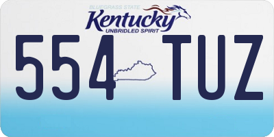 KY license plate 554TUZ