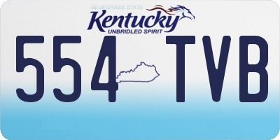 KY license plate 554TVB