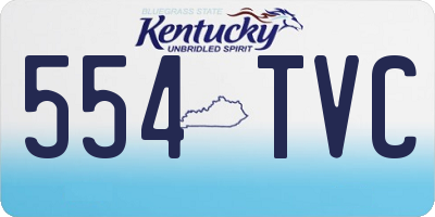 KY license plate 554TVC