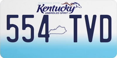 KY license plate 554TVD