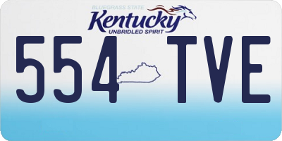 KY license plate 554TVE