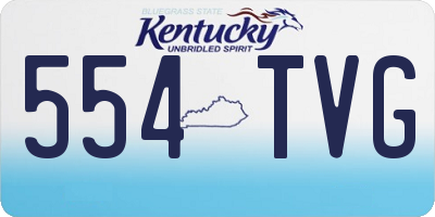 KY license plate 554TVG