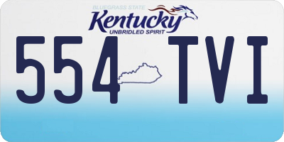 KY license plate 554TVI