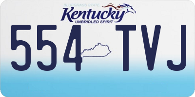 KY license plate 554TVJ