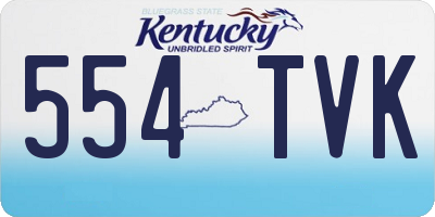 KY license plate 554TVK