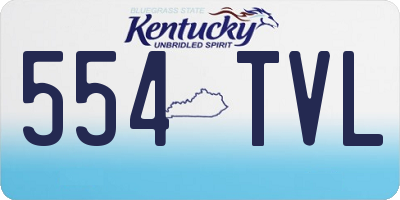 KY license plate 554TVL