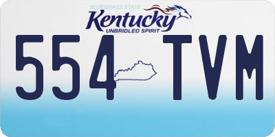 KY license plate 554TVM